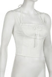 Strappy Tie-Front Camisole Tank Top