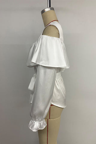 Ruffle Tie-Front Blouse