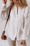 Lace Patchwork Long Sleeve Blouse