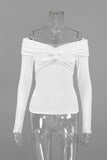 Off-Shoulder Twist Front Top