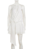 Halter Wrap Dress with Ruffled Hem