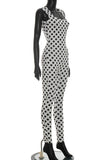 Polka Dot Slim Fit Jumpsuit