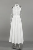 Sleeveless Halter Backless Long Dress