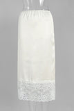 Elegant Lace Hem Skirt