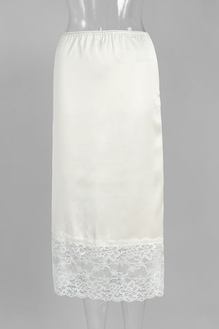 Elegant Lace Hem Skirt