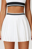 Sporty Pleated Mini Skirt