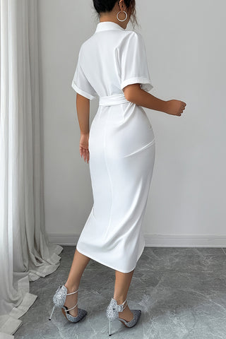 Tie-Waist Shirt Dress