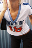 Graphic V-Neck Cropped T-Shirt