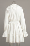 Ruffled V-Neck Casual Dress