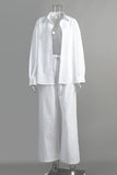 Classic Button-Front Shirt and Pant Set