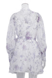 Button-Front Floral Casual Dress