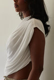 Draped Asymmetrical T-Shirt