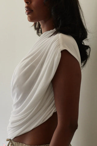 Draped Asymmetrical T-Shirt