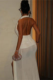 Halter Tie Evening Gown