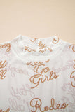Graphic Print Long Sleeve Top