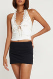 Lace-Trim Halter Camisole