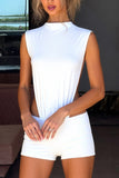 Sleeveless Cutout Waist Romper