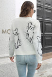 Cat-Patterned Sweater