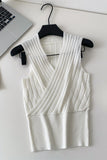 Wrap-Front Knit Tank Top