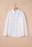 Lace Patchwork Long Sleeve Blouse