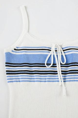 Casual Knit Tie Front Top and Bottom Set
