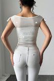 Sparkly Ruched T-Shirt