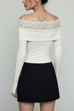 Elegant Off-Shoulder Lace Bodysuit
