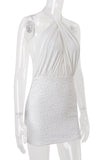 Halter Lace Mini Dress