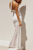 Elegant Ruched Lace Dress