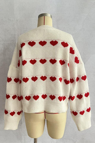 Heart Patterned Sweater