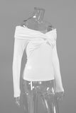 Off-Shoulder Twist Front Top