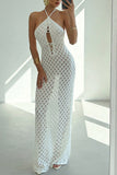 Halter Crochet Maxi Dress