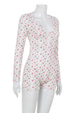 Floral Long-Sleeve Romper
