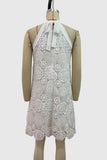 Lace Overlay Sleeveless Dress