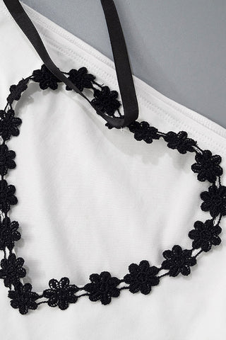 Off-Shoulder Ribbon Accent Blouse