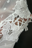 Lace-Trim Button-Front Blouse