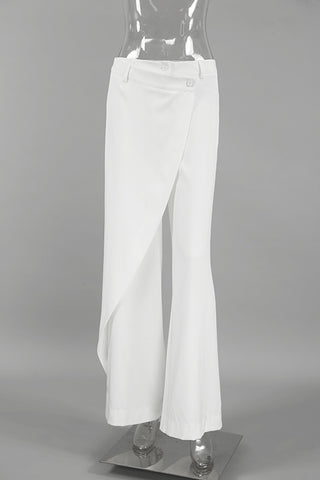 Elegant Wide-Leg Wrap Pants