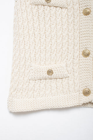 Button-Front Sweater Vest