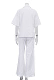 Short Sleeve Blazer and Pants Set