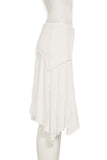 Asymmetrical Midi Skirt with Tie Detail