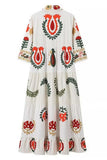 Floral Print Casual Midi Dress