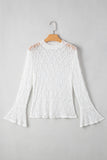 Elegant Lace Long-Sleeve Blouse
