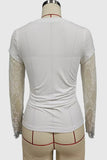 Lace Sleeve T-Shirt