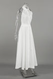 Sleeveless Halter Backless Long Dress