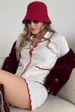 Lace-Trimmed Short Set with Pockets
