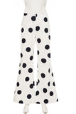 Chic Polka Dot Flare Casual Pants