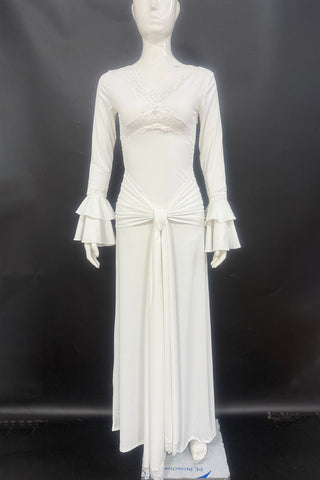Elegant V-Neck Lace Evening Dress