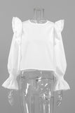 Ruffle-Sleeve Blouse with Elegance