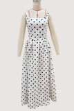 Polka Dot Casual Maxi Dress