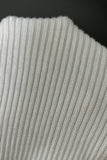 Button-Front Ribbed Dress